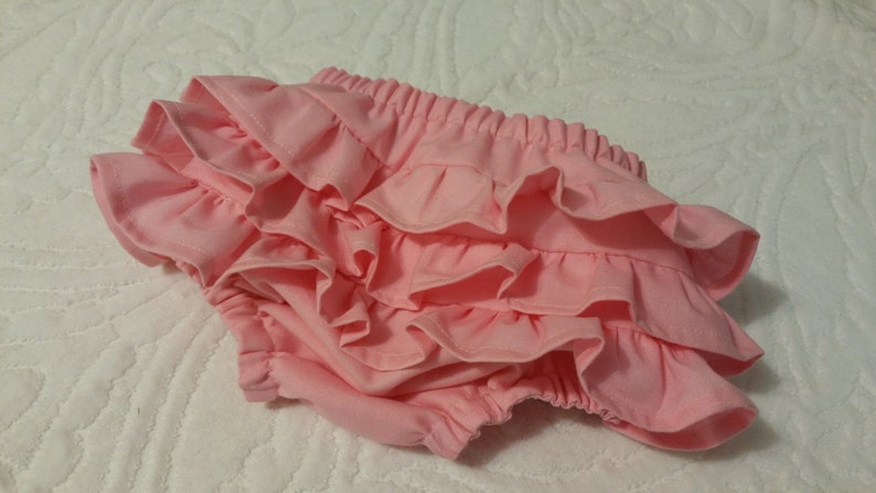 Ruffle Diaper Cover, Pink diaper cover, Baby girl diaper cover, Infant diaper cover, Toddler diaper cover image 1