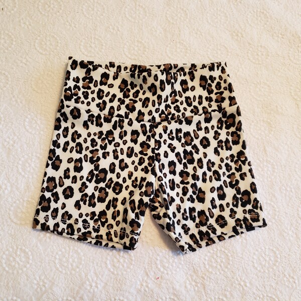 White Leopard Baby Bike Shorts