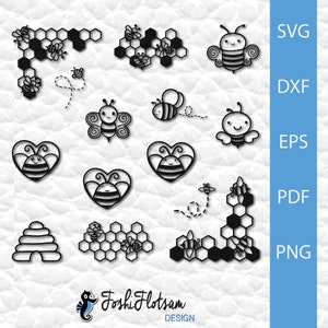 Honingbij SVG | Bijenclipart | Bijenkorf SVG | Hommel SVG | Bijen-svg | Honingbij SVG | Bijenkorf SVG | Imker-svg | Commercieel gebruik-svg