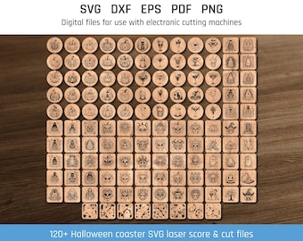 120+ Halloween-achtbaan SVG, lasergraveerbestand, lasergesneden bestand, Glowforge Halloween, CNC lasersnijden, Halloween SVG, commercieel gebruik
