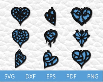 Pendiente de cuero sintético Archivo de corte SVG / Pendiente Archivo de corte SVG / Archivo de joyería cortado con láser Cricut + Silueta / Descarga instantánea / Uso comercial