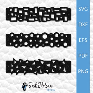 Leather bracelet SVG cut file | Cuff bracelet SVG cut file | Cricut laser cut jewelry file + Silhouette | Instant download | Commercial use