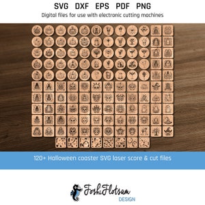 120+ Halloween-achtbaan SVG, lasergraveerbestand, lasergesneden bestand, Glowforge Halloween, CNC lasersnijden, Halloween SVG, commercieel gebruik