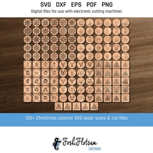 120+ Kerstachtbaan SVG, Lasergraveerbestand, Lasergesneden bestand, Glowforge Kerstmis, CNC lasersnijden, Kerst SVG, Commercieel gebruik