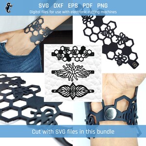 Leather bracelet SVG | Bracelet file | Bees SVG | Laser cut jewelry | Bumble bee SVG | Glowforge bracelet | Bee svg | Commercial use svg