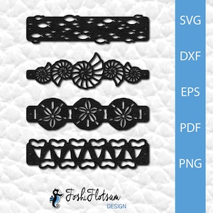 Leather bracelet SVG | Leather template | Bracelet SVG | Bracelet file | Glowforge bracelet | Ocean animals SVG | Commercial use svg