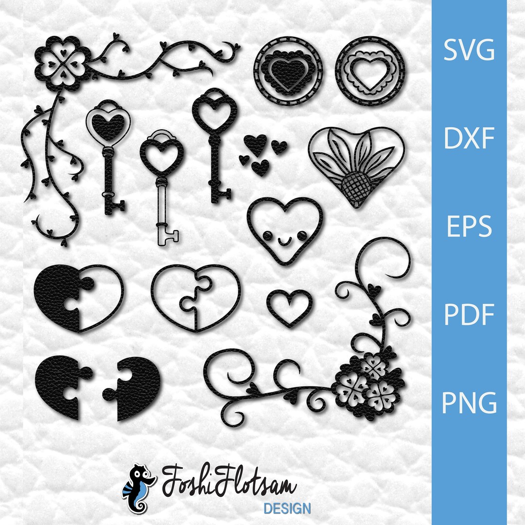 Heart SVG Heart Clipart Love SVG Cricut Laser Cut File Silhouette