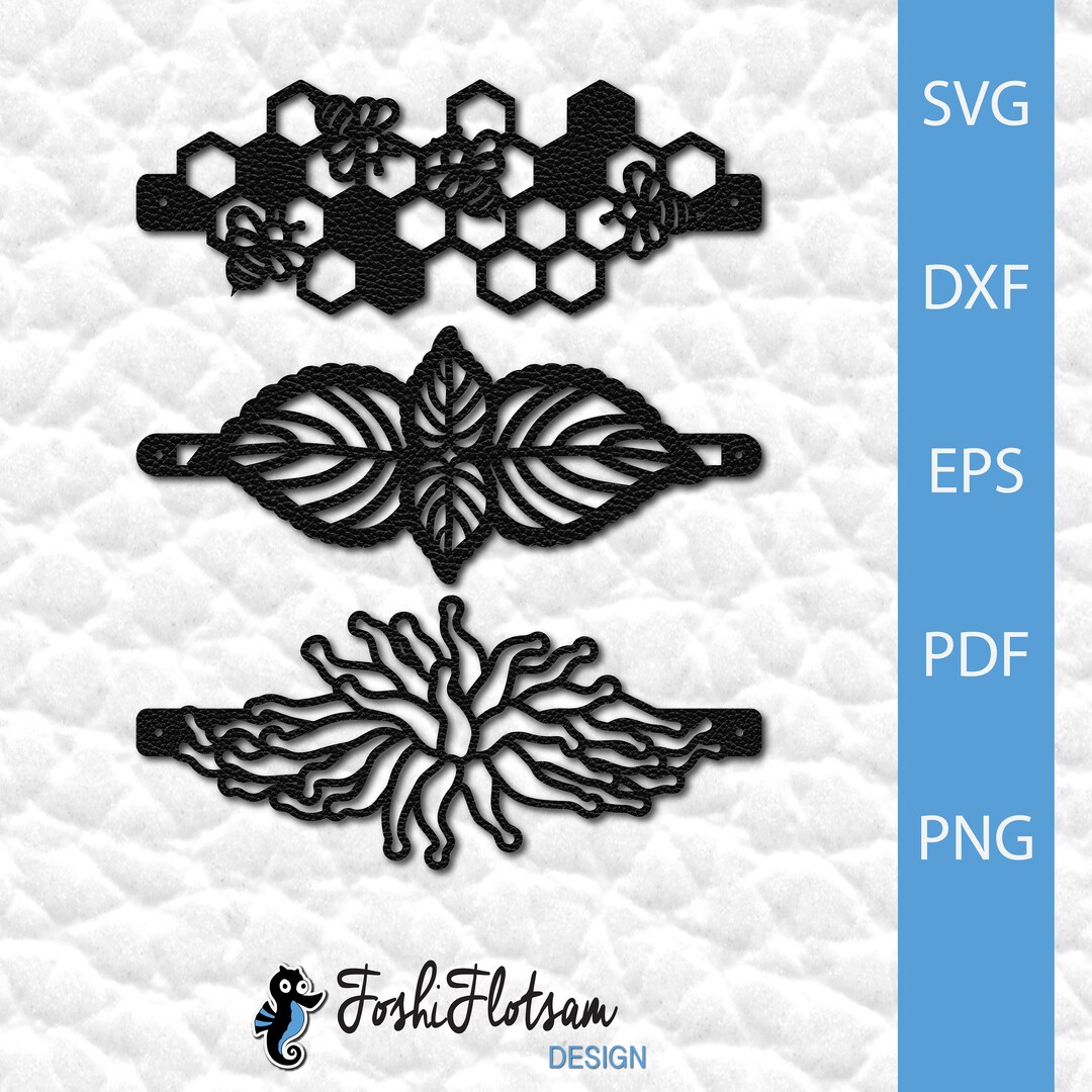 Leather Bracelet SVG | Bracelet File | Bees SVG | Laser Cut Jewelry ...