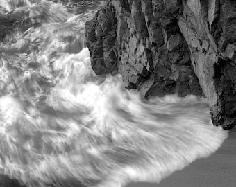 Big Sur coast in California- Black and White