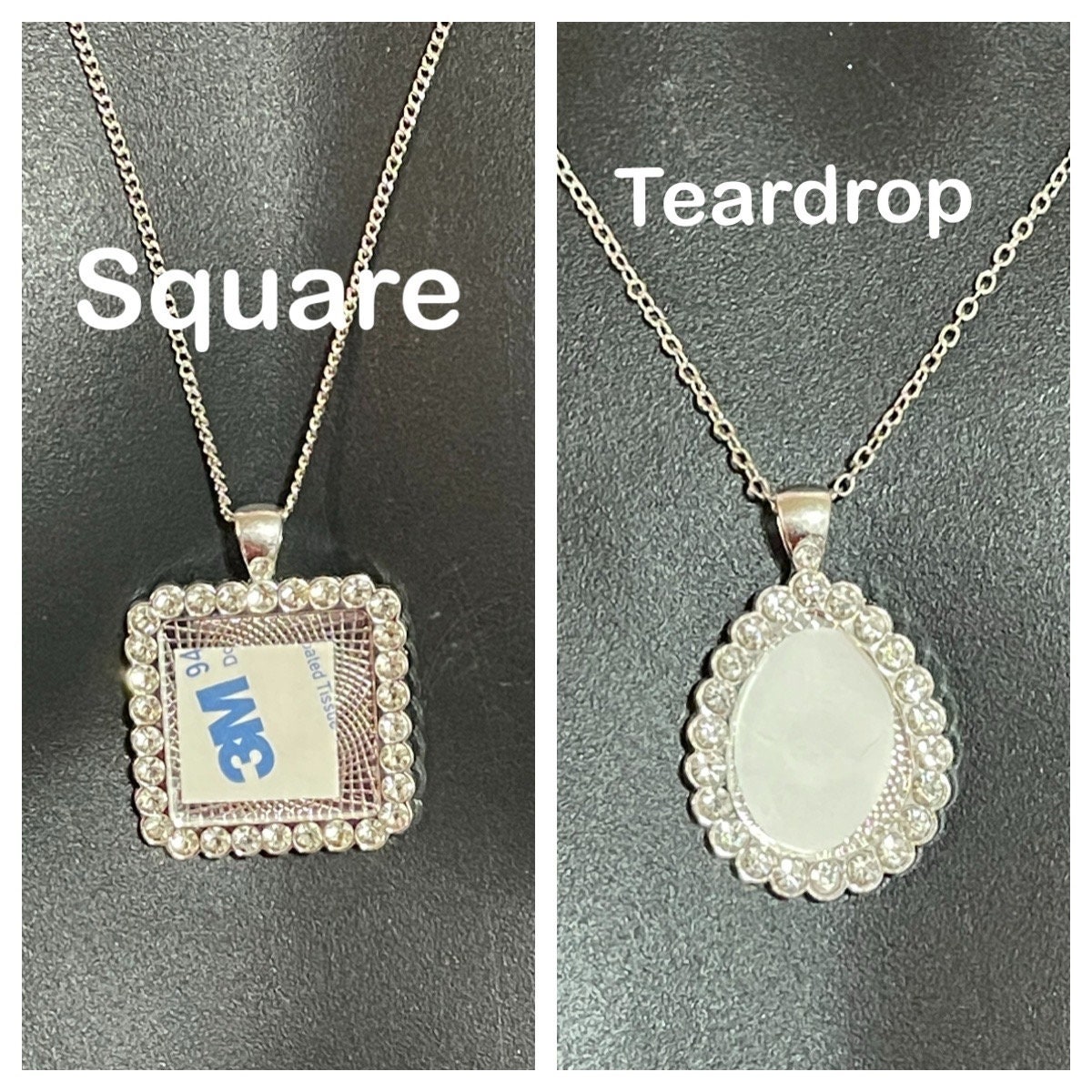  9 Pieces Sublimation Blank Necklace with Chain Set