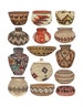 Woven Baskets Collection . Navajo Apache Hopi Zuni . giclee print original watercolor illustration by Hilary Wootton . 8.5' x 11' . 13'x19' 