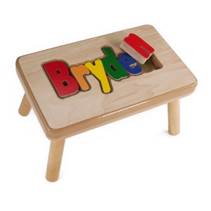 Name Puzzle Stool, puzzle stool, personalized puzzle stool, Name bench, Kids Stool, child&#39;s Stool, Name stool, Stool puzzle