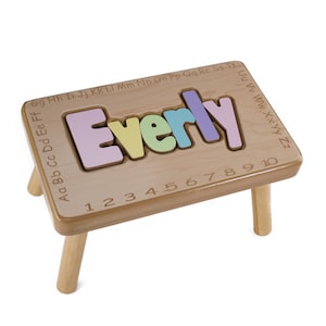 Name Puzzle Stool with Alphabet
