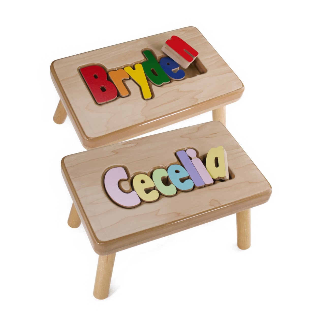 Children's puzzle stool with name sale