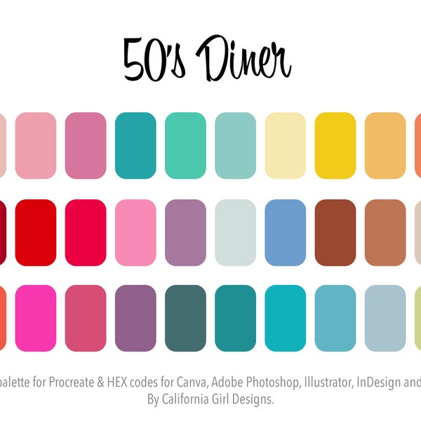 Winter Wonderland Color Palette for Procreate and HEX Codes for Canva