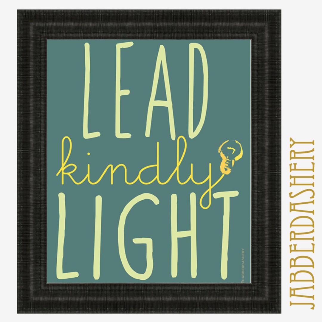 Lead Kindly Light Printable Hymn 8x10 Quote Typography Mormon LDS Etsy