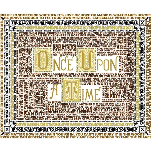 Wisdom of Once Upon A Time StoryBook Favorite Quotes Typography Fairytales Wordshape Wordle, Emma, Hook, Regina,