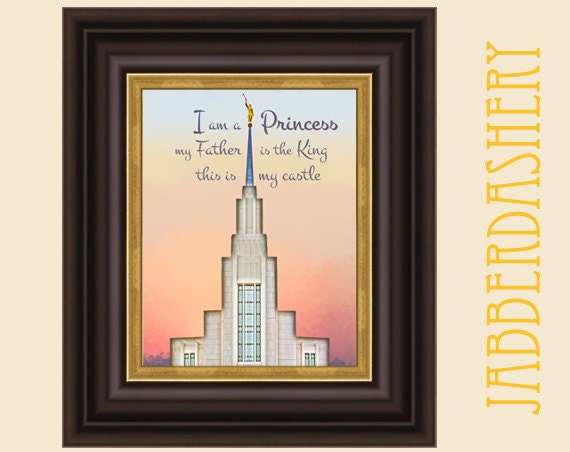 LDS Princess Temple 5x7 Quote Printable Typography | Etsy