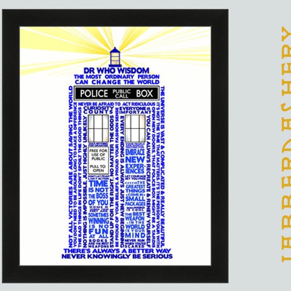 TARDIS Wisdom of Doctor Who 8x10 Digital Download Printable Quotes Everything You Need to Know