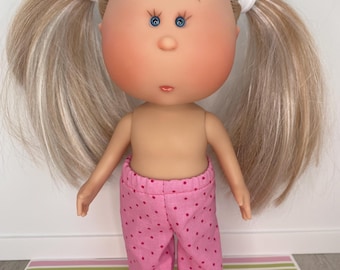 Pink Polka Dot Doll Pants for 12 inch Mia Nines D'Onil Doll