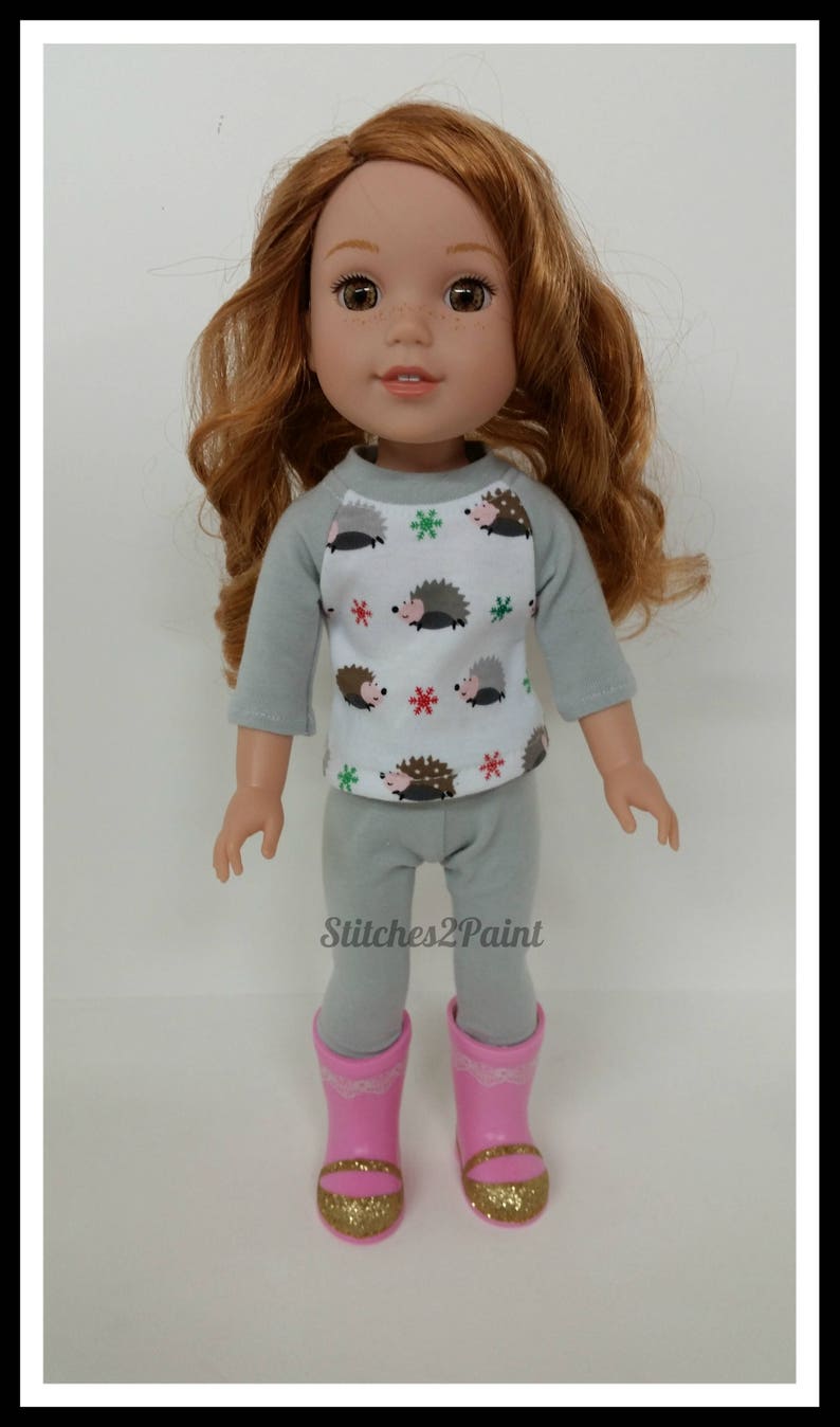 Doll Clothes fits American Girl 14/" Wellie Wisher Pink T-Shirt