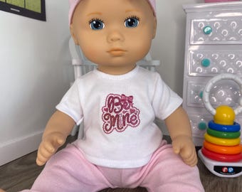 13 Inch Doll Valentines Shirt, Fits Bitty Baby Splash
