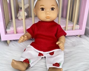 8 inch Doll Clothes, Shirt, Pants, Headband  made to fit  Little Bitty Baby
