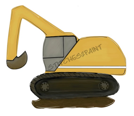 Bagger Tur Aufhanger Vorlage Svg Datei Holzschneiden Etsy