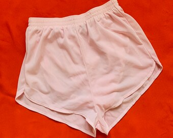 80s pastel pink running shorts - hot pants xs