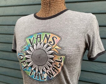 vintage vans off the wall ringer tee shirt xs