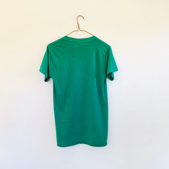 80s green graphic tee - cowboy and indian western… - image 6
