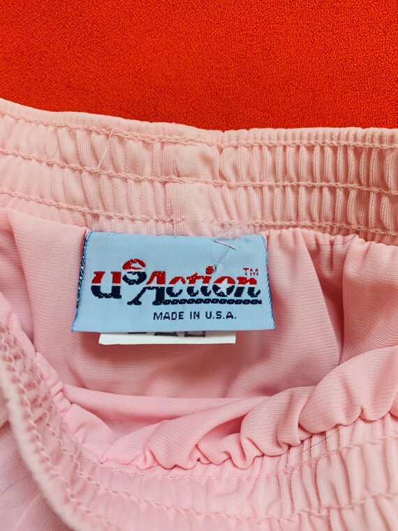 80s pastel pink running shorts - hot pants xs - image 4