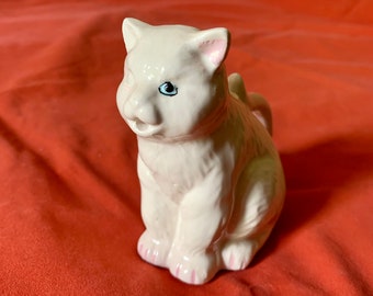 vintage porcelain cat creamer - syrup ramikin