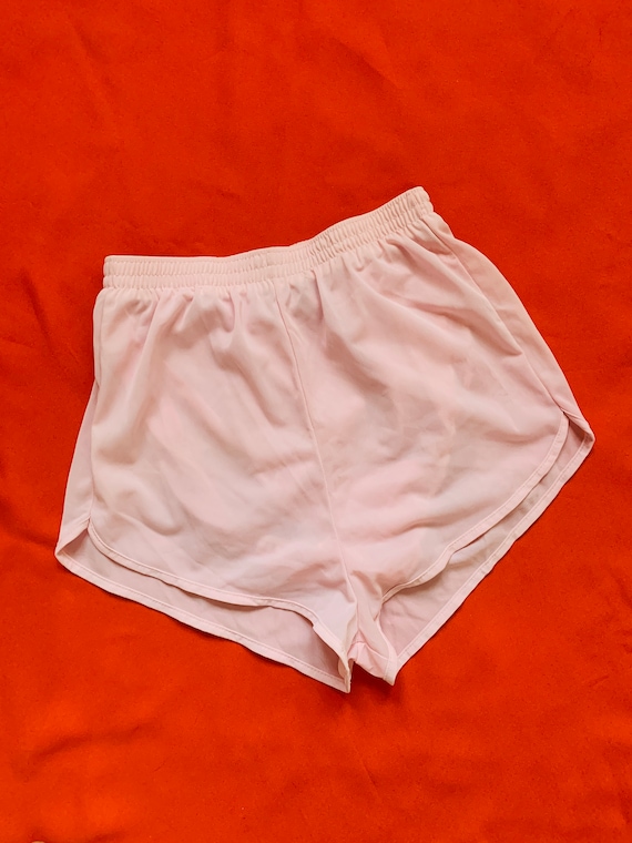 80s pastel pink running shorts - hot pants xs - image 1