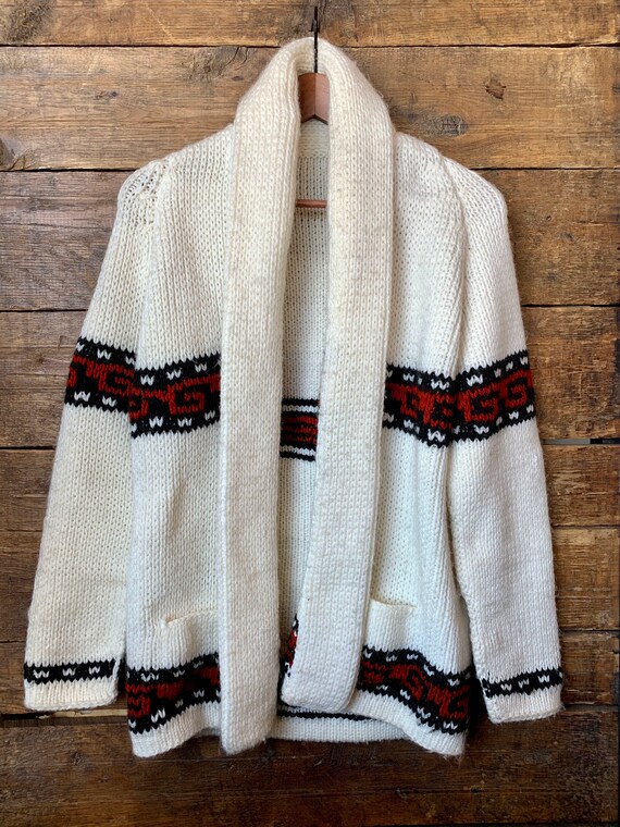 70s southwestern chunky knit sweater - oversized o