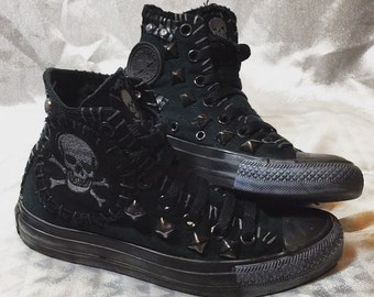 Planet Skull shoes by Chad Cherry