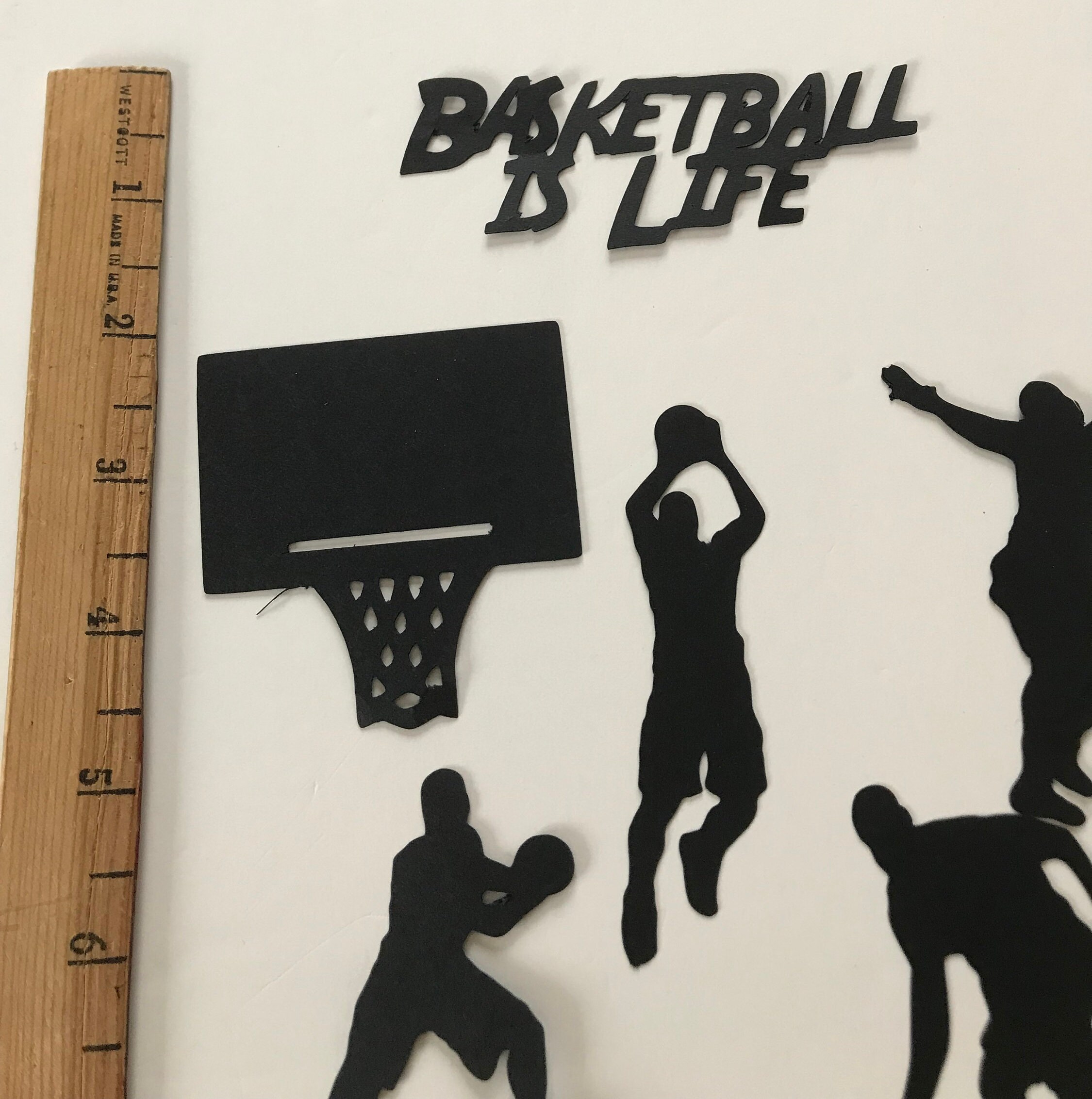 Basketball Sports Die Cuts Embellishments Silhouettes,men's,paper