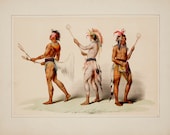 George Catlin 39 s North American Indian Portfolio quot Ball Players (Lacrosse) quot (1844) - Giclee Fine Art Print
