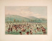 George Catlin 39 s North American Indian Portfolio quot An Indian Ball-Play (Lacrosse) quot (1844) - Giclee Fine Art Print