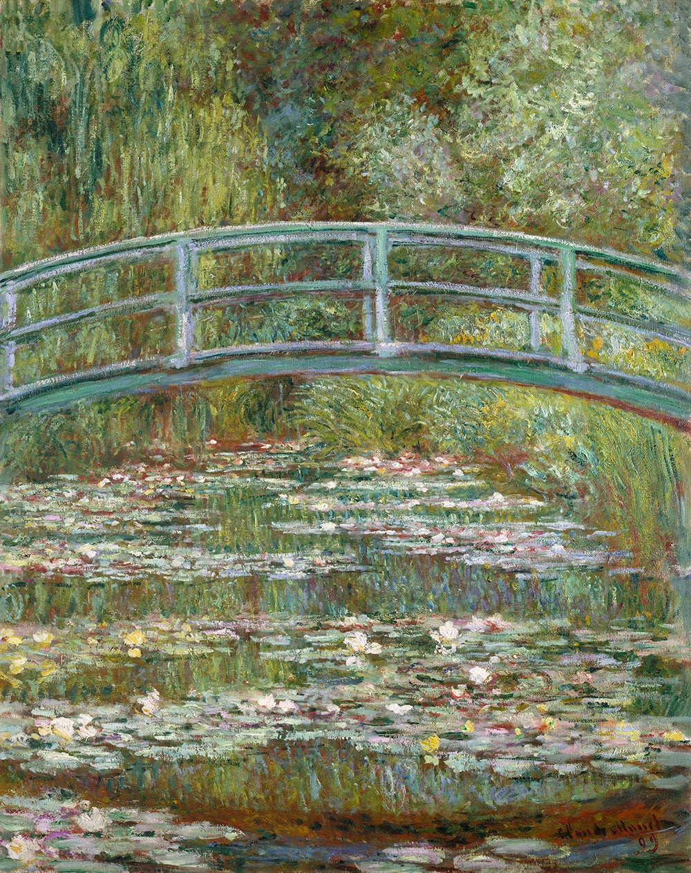 絵画　モネ　睡蓮の池にかかる橋 睡蓮の池と日本の橋 モネ