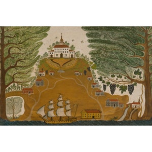Folk Art : The Plantation (c. 1825) - Giclee Fine Art Print