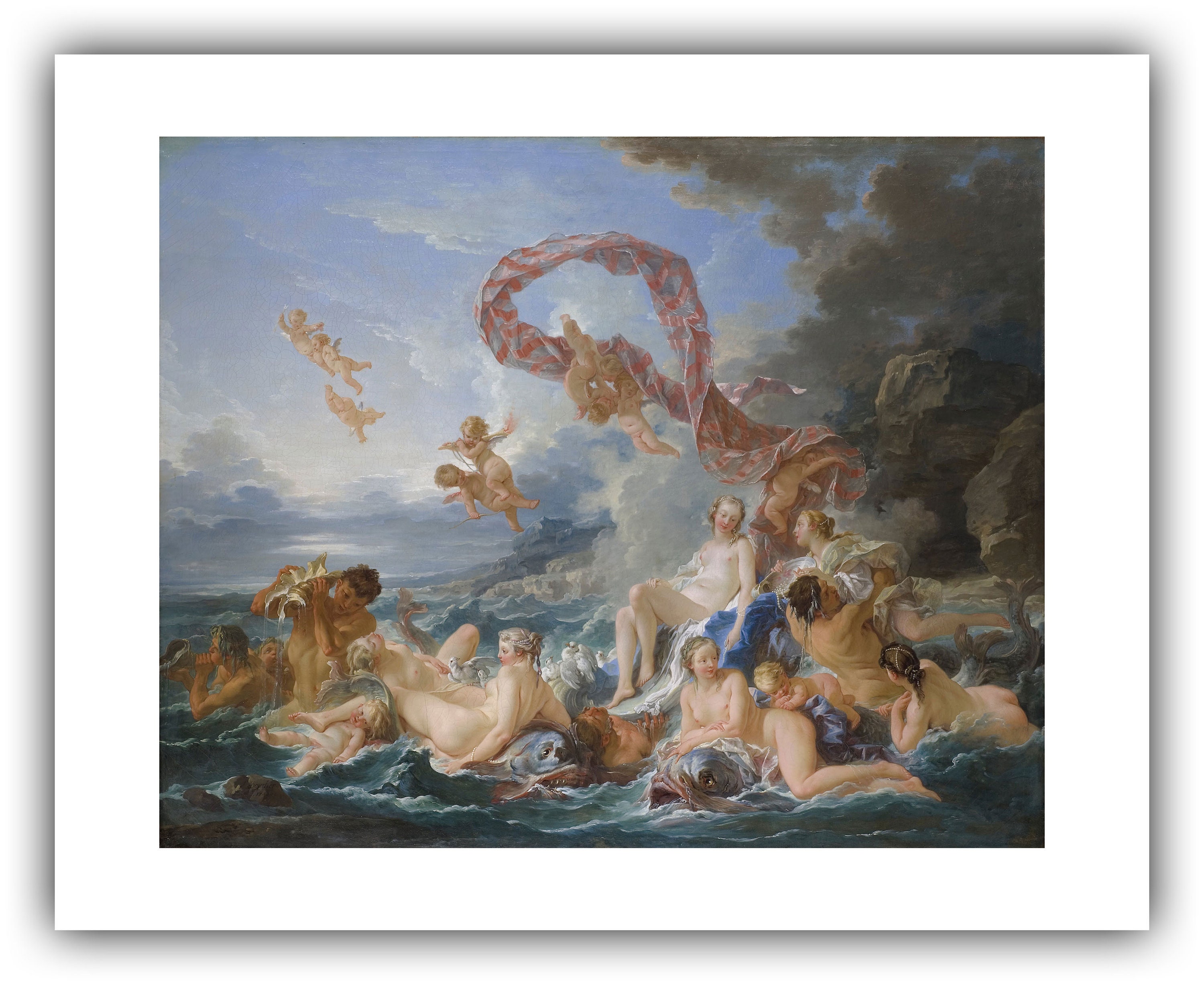 フランソワ・ブーシェ：ヴィーナスの勝利（1740年） - ジクレー版画