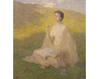 Julian Alden Weir : The Open Book (1891) - Giclee Fine Art Print