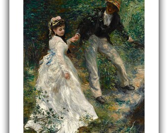Pierre-auguste Renoir : La Promenade (1870) - Giclee Fine Art