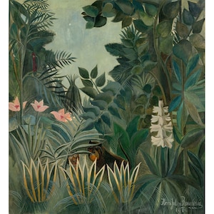 Henri Rousseau : The Equatorial Jungle (1909) - Giclee Fine Art Print