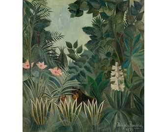 Henri Rousseau : The Equatorial Jungle (1909) - Giclee Fine Art Print