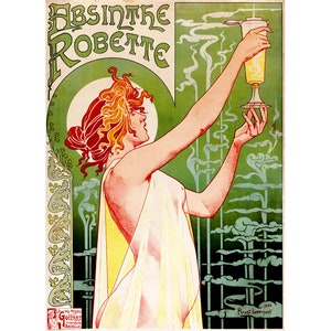 Henri Privat-Livemont : Absinth Robette (1896) - Giclee Fine Art Print