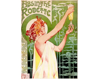 Henri Privat-Livemont : Absinthe Robette (1896) - Giclee Fine Art Print