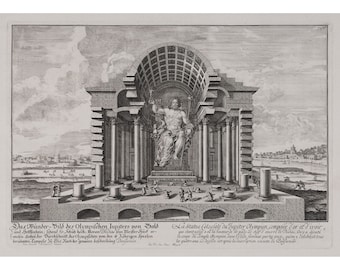 Johann Bernhard Fischer von Erlach : The Statue of Zeus at Olympia (1721) - Giclee Fine Art Print