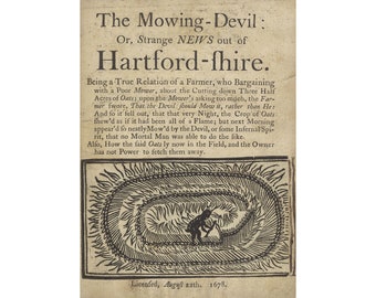 Arte paranormal: El diablo cortador - O, extrañas NOTICIAS de Hartford-shire (1678) - Giclee Fine Art Print